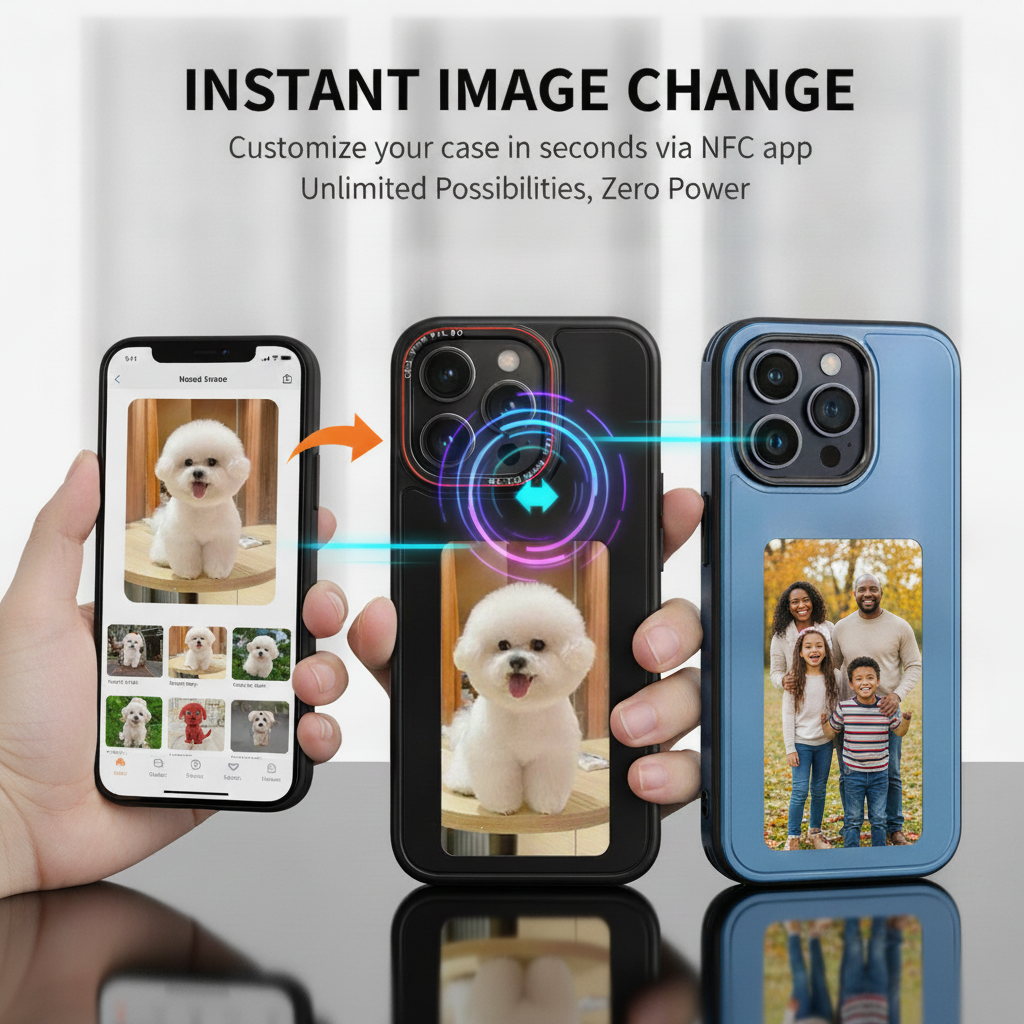 E-ink Screen Phone Cases iPhones 16 and 17
