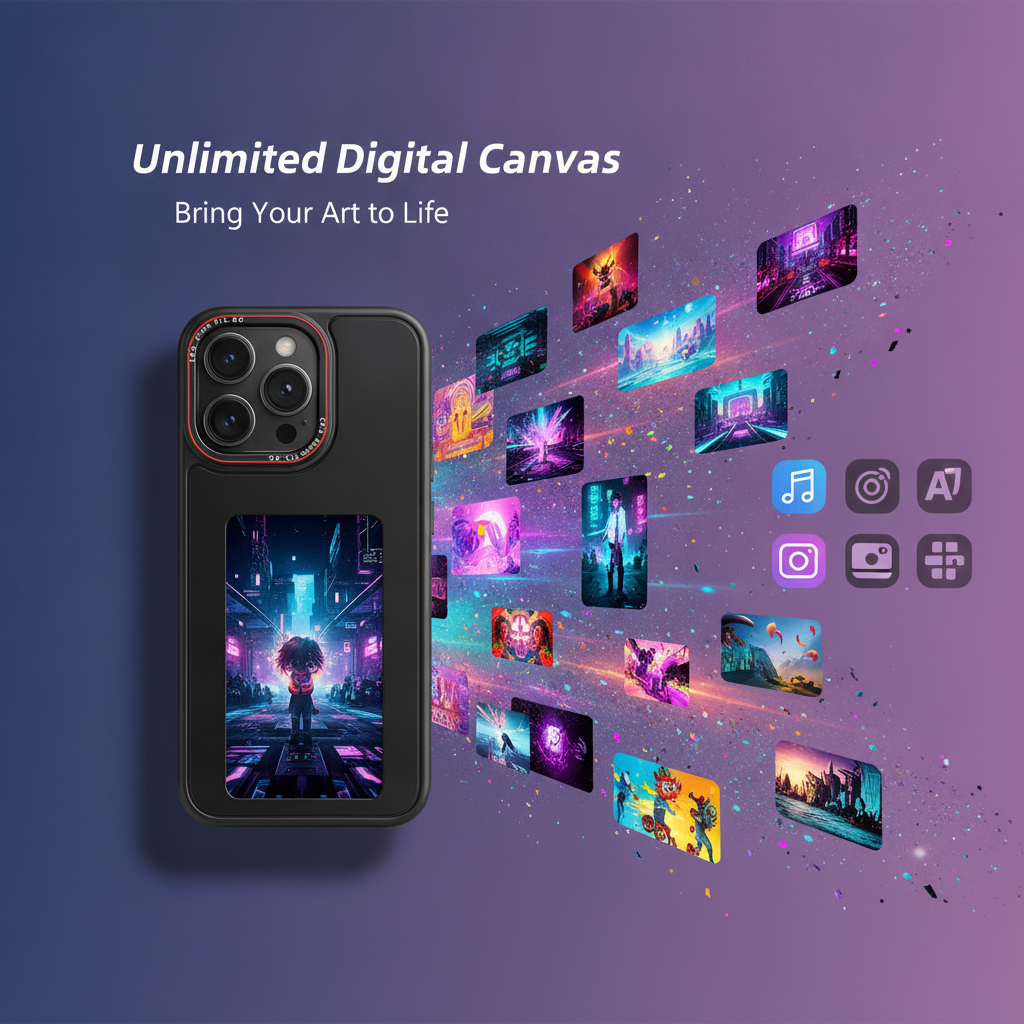 Inkora E-Ink Screen Phone Case iPhone 13-15
